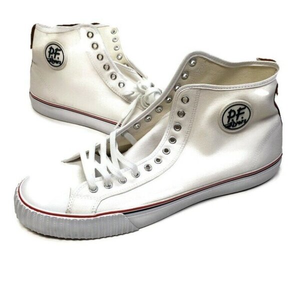 PJ Flyers By New Balance Mens Center Hi Fashion Canvas Sneakers White Size 17 - Picture 7 of 10